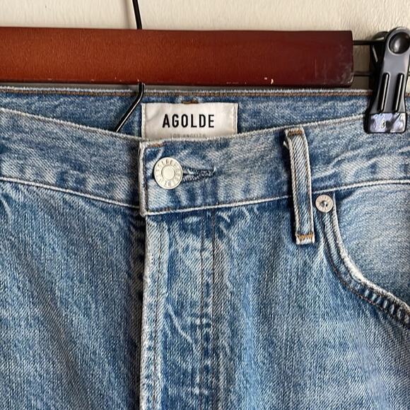 AGOLDE Jamie High Rise Classic Ripped Cotton Jeans - Picture 7 of 15